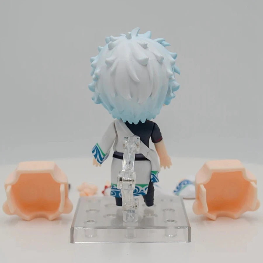 10cm Gintama Anime Figure #2420 Sakata Gintoki Action Figure Humorous Man Figurine PVC Collection Model Doll Toys Birthday Gifts