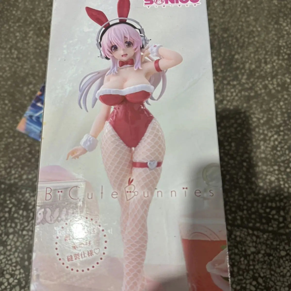 Original Furyu Bicute Bunnies Soniconi Super Sonico Pearl White Ver. Kawaii Action Figure Anime Pvc Model Collectible Gifts Toys