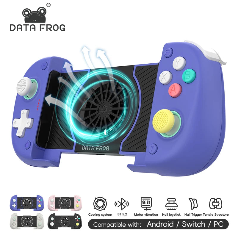 DATA FROG X3 Pro Wireless Mobile Gaming Controller for Smartphone Esports Gamepad with Dual Vibration Ergonomic Design