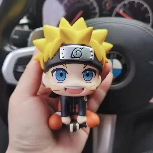 8cm Anime Sitting Naruto Kakasi Sasuke Animation PVC Plastic Model Collection For Fans Japan Figure Toys Christmas Gifts