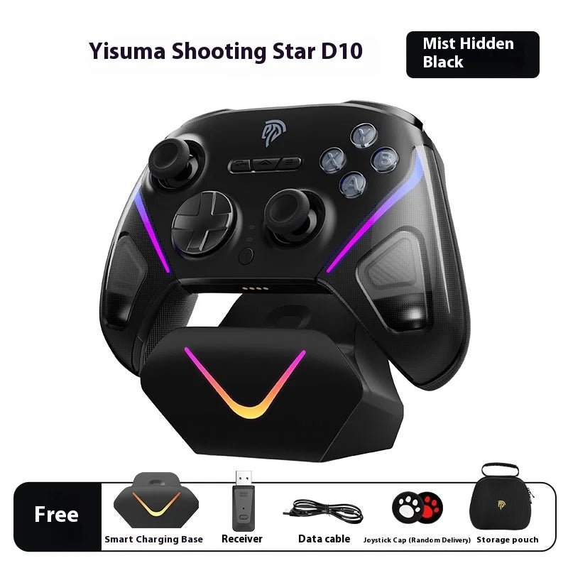 Yisuma Meteor D10 Wireless Game Controller TMR Joystick For PC SteamSwitch2 Bluetooth Mobile Elite Handle Fast Response