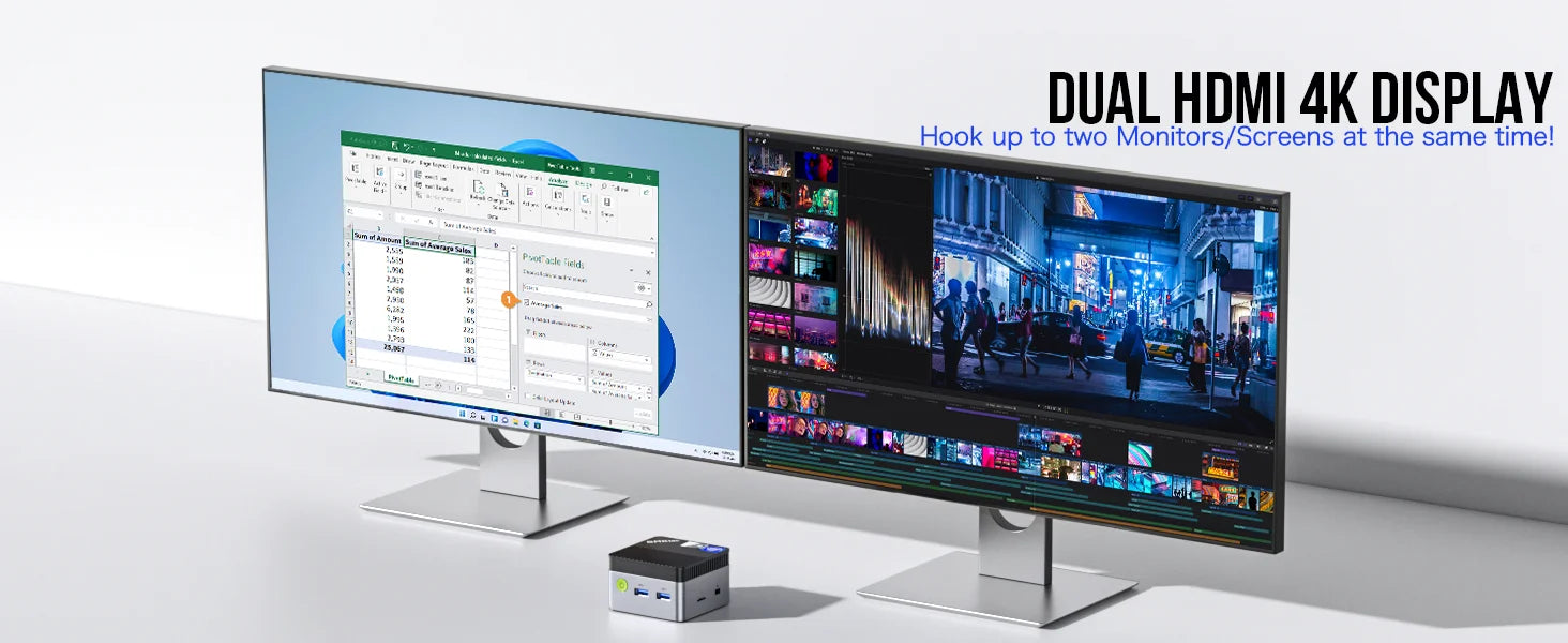 GMKtec G5 n97 mini pc Intel 12th N97 Windows 11 Pro Desktop DDR5 4800MT/s M.2 2242 SATA WiFi5 BT4.2 Protable diy gaming computer