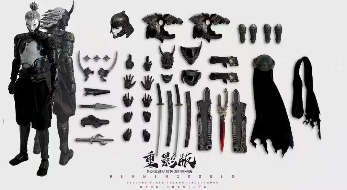 【Original】Darkcrowntoys Dark Crown BURNINGSOULS Ghost Version 1/12 Action Figure Model Toy