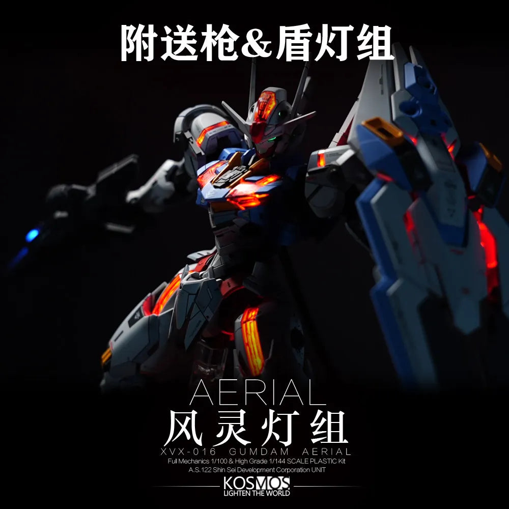 In Stock KOSMOS Light World FM 1/100 Aerial Gundam Funnel RGB Led Matrix Magic Light Set Action Toy Figure Gift