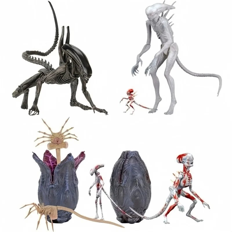 2024 Hot New Neca Alien Covenant Xenomorph Action Figures Contract Black Alien Model Statue Doll Collection Decoration Gift Toys
