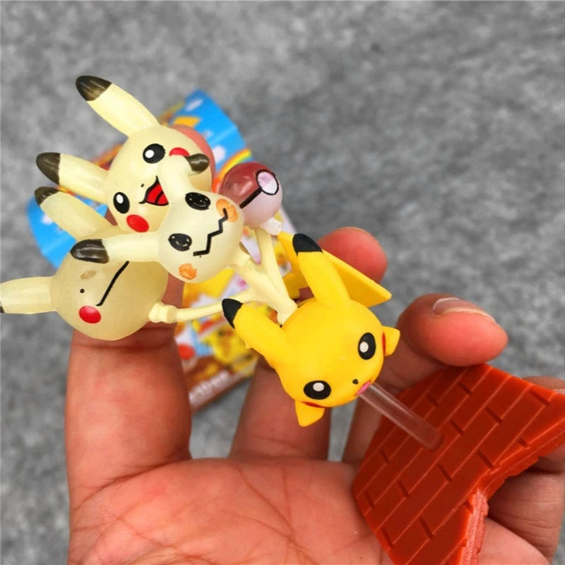 Pokemon Center Summer Seaside Pikachu Parade Edition Q Version Action Figures Cartoon Character Collectible Desktop Ornaments