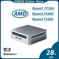 SZBOX Ryzen7 Mini-PC AMD Ryzen7 7730U 7530U Dual Channel DDR4 3200 MHz 16 GB 500 GB PCIe4.0 SSD WIFI6 BT5.2 DIY-Gaming-Computer