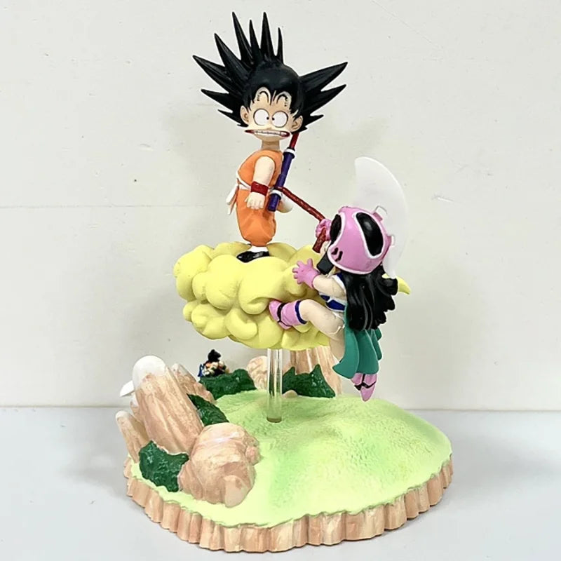Son Goku and Chichi Wedding Mariage Model Dragon Ball Z Action Figure DBZ Somersault Figurine Anime PVC GK Statue Ornament Toys