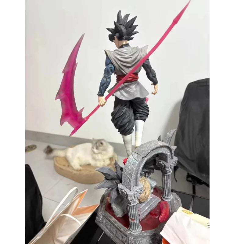 Yunqi GK Dragon Ball Super Rose Goku Black PVC Figure Luminous Base Interchangeable Parts Collectible Statue Decor