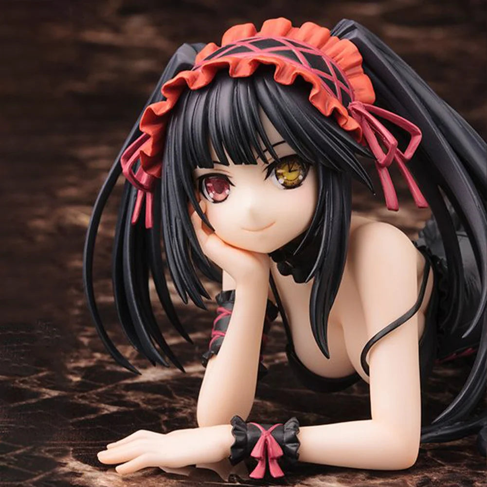 Anime Figur Tokisaki Kurumi Pyjamas Bauchlage Actionfigur Tokisaki Kurumi Figur PVC Modell Spielzeug Sammlung Statue Geschenke