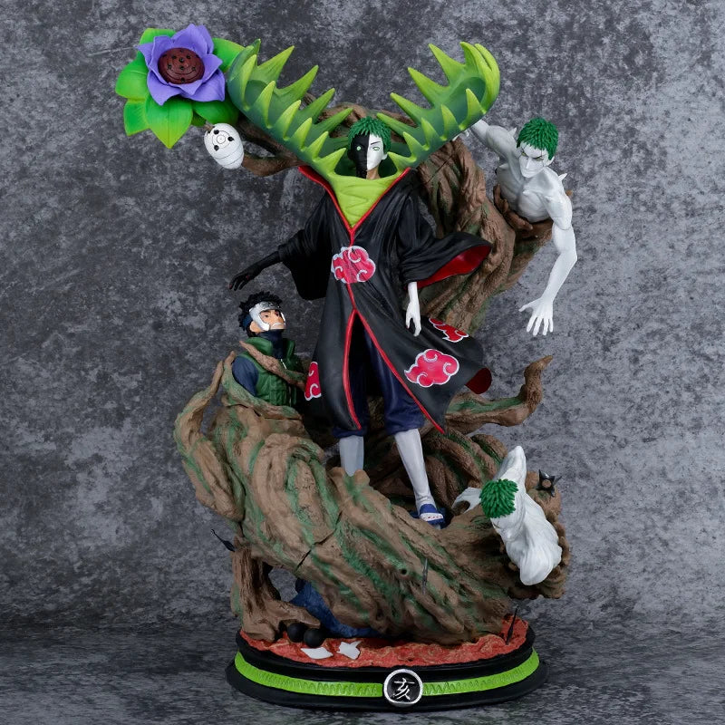 38cm Naruto Akatsuki Zetsu Dual Face Figure Cool PVC Model Statue Anime Collectible Birthday Christmas Boxed Gift Toys for Fans