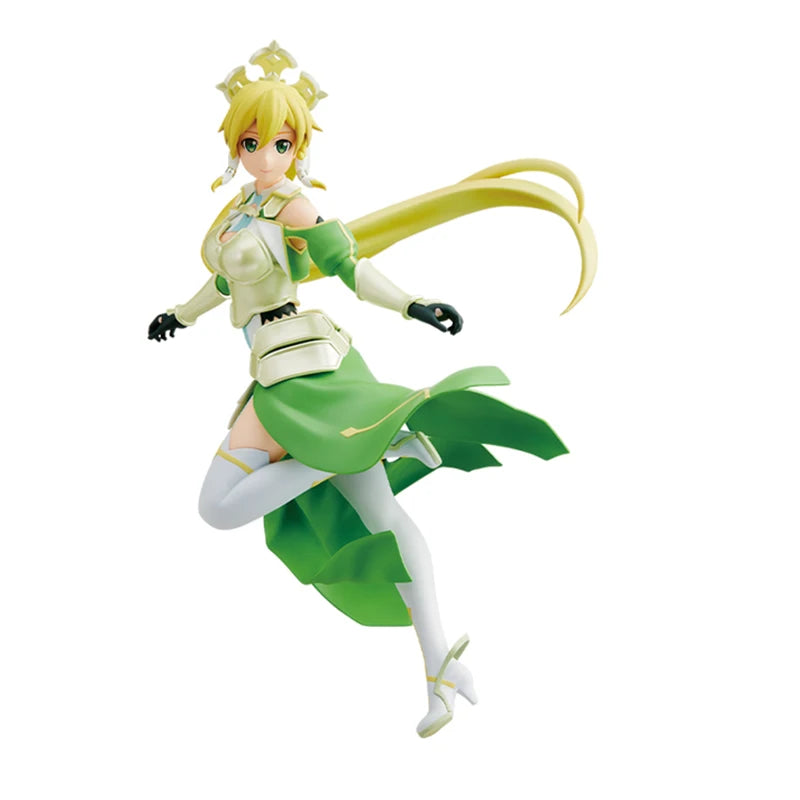 Bandai Banpresto Schwert Art Online Kirigaya Suguha Leafa Niedliche Anime Figur Modell Puppen Kawaii Cartoon Dekor Erwachsene Kinder Spielzeug Geschenke