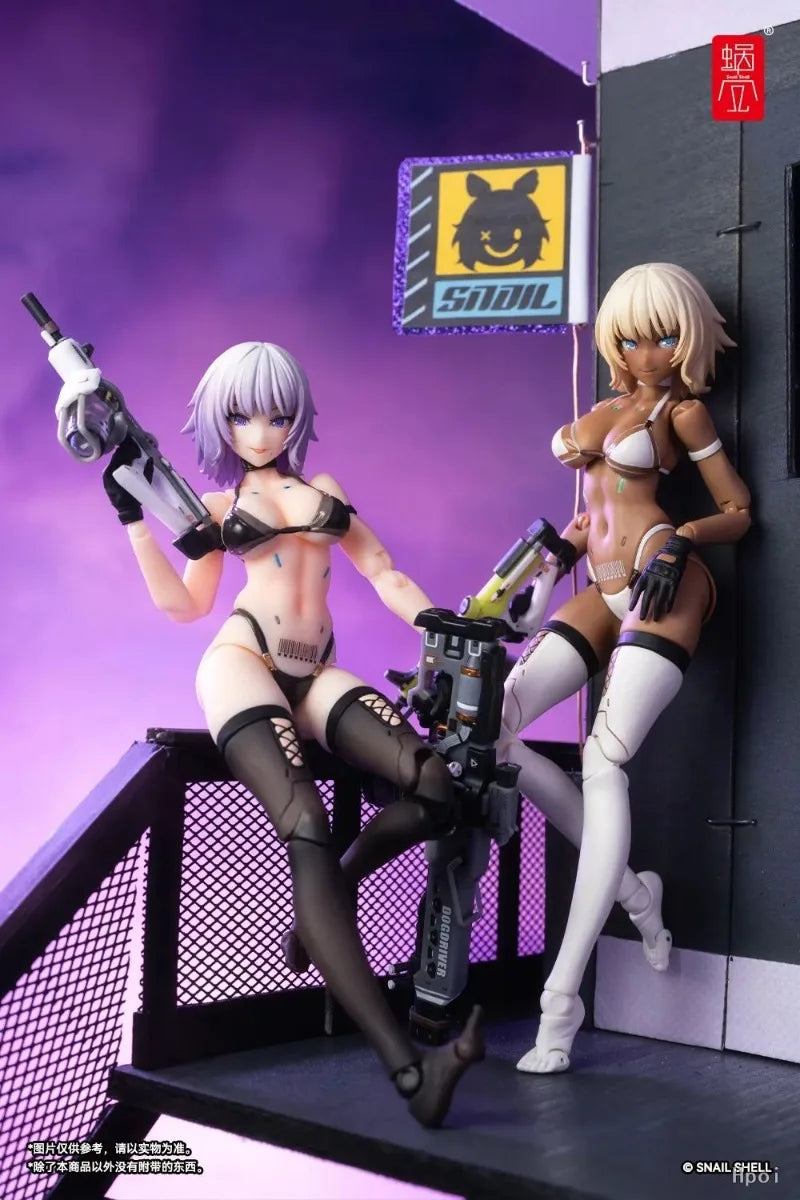 Snail Shell Genuine 1/12 Series Health Operation Milk Tea Girl Miu Ke·T‌ RobotBuild Modified Seawolf  Action Figures Model Toy