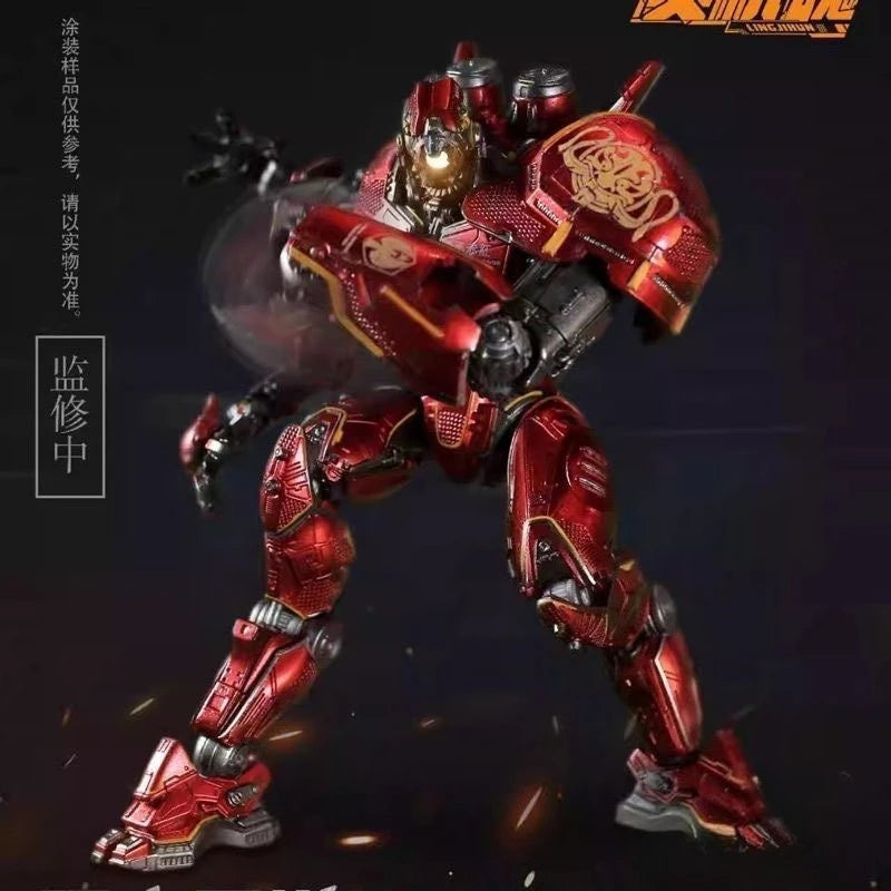 LING JIHUN Original Pacific Rim Crimson Typhoon Finished Mecha LED Light Emitting Action Robot Figures Toys  Collectible Mode