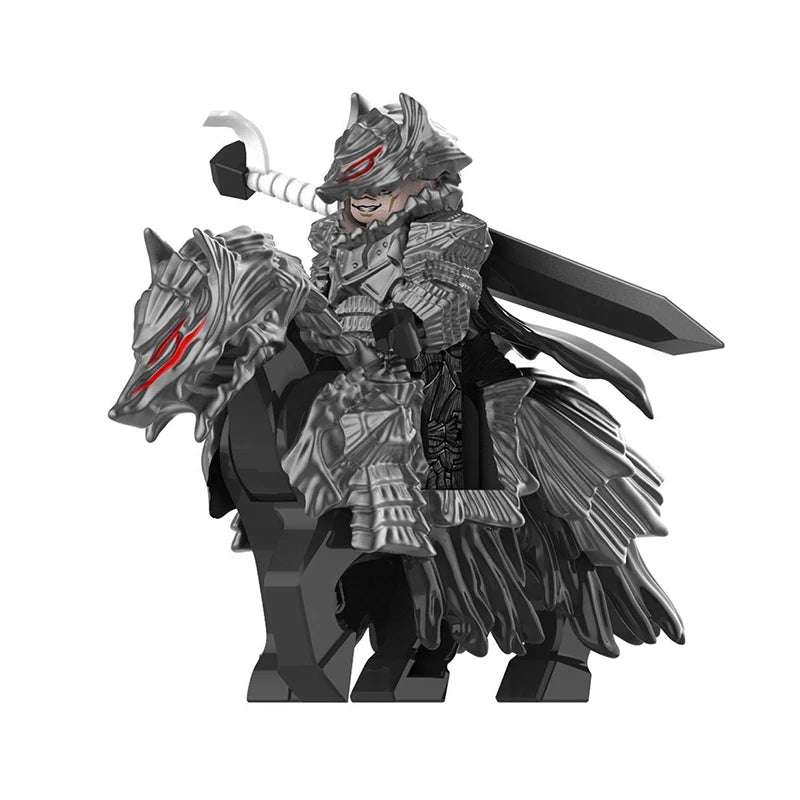 FQ101-FQ102 Berserk Guts Classic Handheld Anime Characters Desktop Bedroom Toy Accessories Model MOC Blocks Series Doll Toy Gift