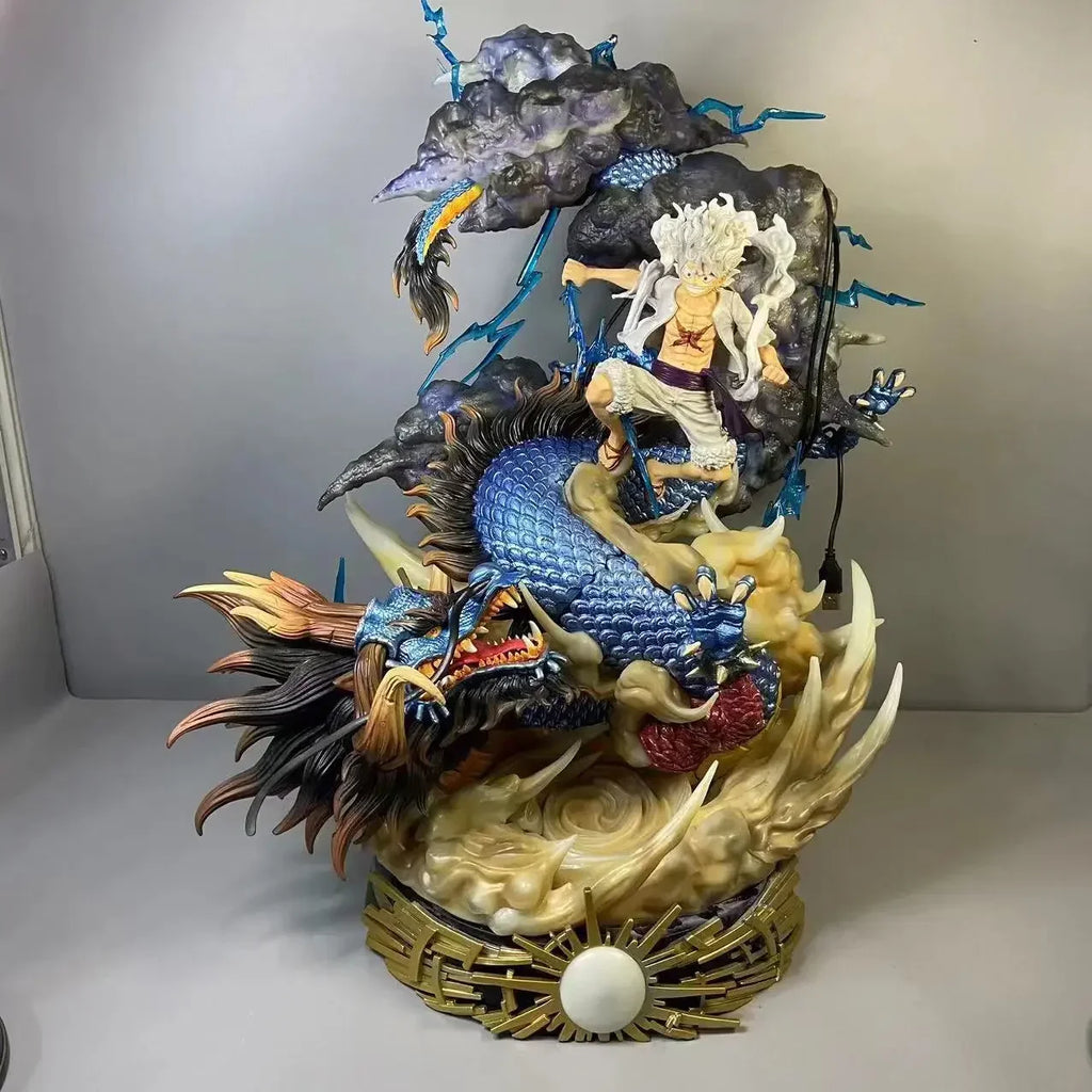 24 cm One Piece Figuren Luffy Vs Kaidou Anime Figuren Luffy Gear 5 Statue Nika Luffy Figur Gk Figur Modell Puppe Spielzeug Geschenk