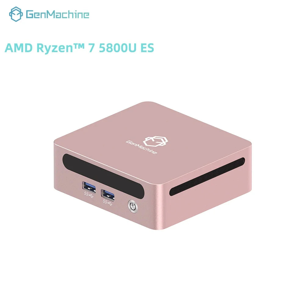 GenMachine AMD Ryzen™ 7 5800U ES Windows 11 MINI PC DDR4 8 Core 16 Thread 15W WIFI6 BT5.2 Diy Gaming Computer Mini Pc Ordenador