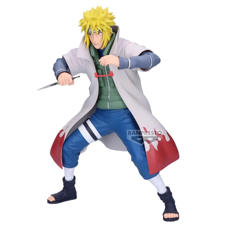 Original Genuine Bandai Banpresto Grandista Naruto 23cm Namikaze Minato Action Figure Model Kits Kids Gift Genuine Anime Model
