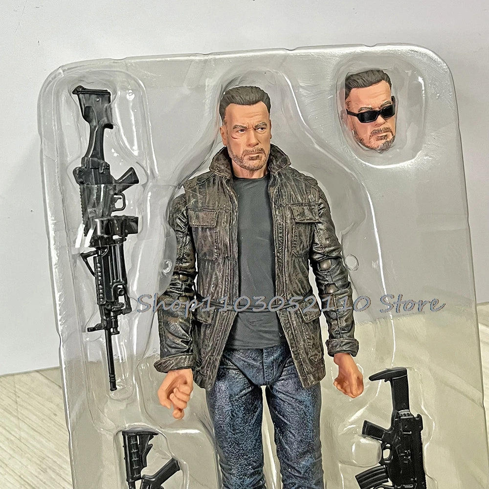 NECA Terminator Figure 2 Judgment Day T-800 Arnold Schwarzenegger Dark Fate Elderly Sarah Connor Figure Model Toy Doll Gifts