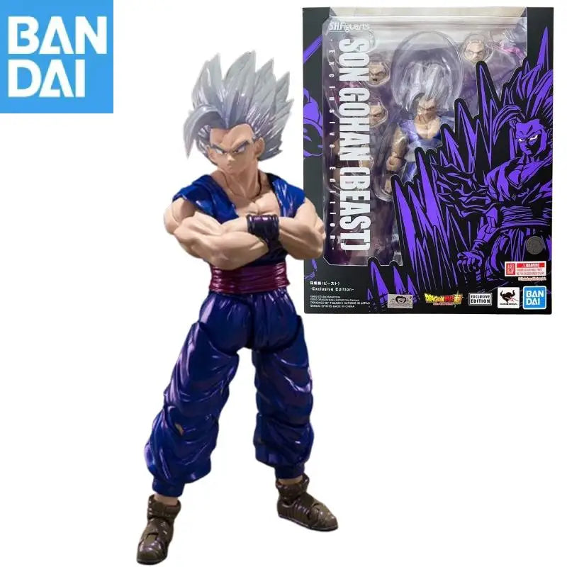Genuine BANDAI 2025 CJ SDCC S.H.Figuarts Exclusive Edition Son Gohan BEAST Action Figure Model Original Collector Figurine Toy