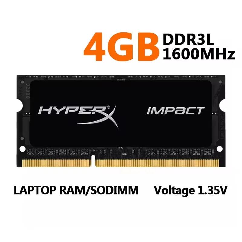 HyperX 1/2pcs Laptop Ram DDR3 DDR3L 8GB 4GB 1333Mhz 1600Mhz 1866Mhz SODIMM PC3-10600 12800 14900 Notebook Ram DDR3 Dual Channel