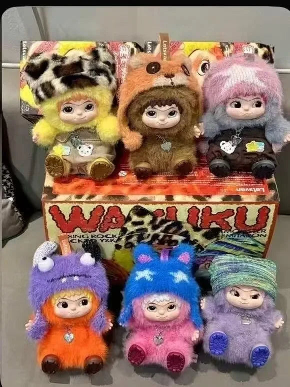 Wakuku Blind Box Mao Mao Chaoqu Party Series Generation Hand-made Wow Cool Fox Rabbit-free plush Wow Kuku blind box toys