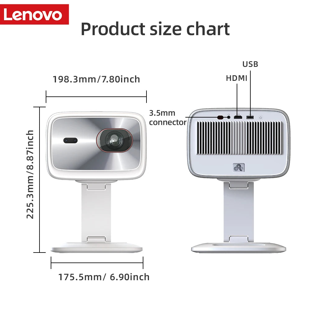 Lenovo 4K Ultra HD Projector 100P Android WIFI6  Auto Focus Outdoor Full HD Video PK lAsEr Projector Portable Movie Home Theater