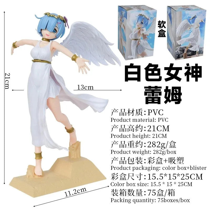 20CM Anime Figure Re:Life In A Different World From Zero Super Ghost Angel Rem Model Toy PVC Collection Desktop Ornaments