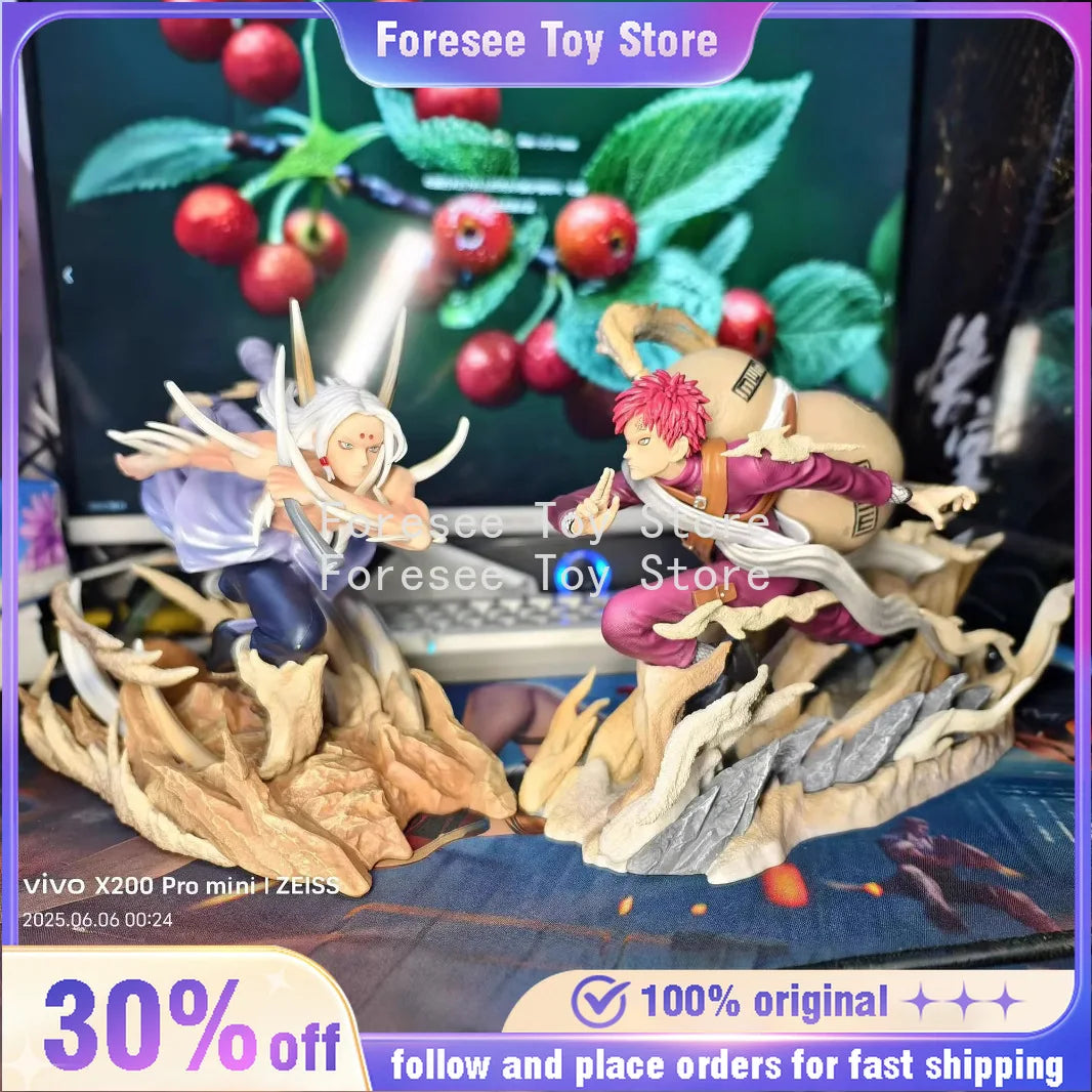 19cm Kimimaro Gaara Figure NARUTO Battle Version Anime Figures PVC Collection Desktop Ornament Decoration Best Gift for Children