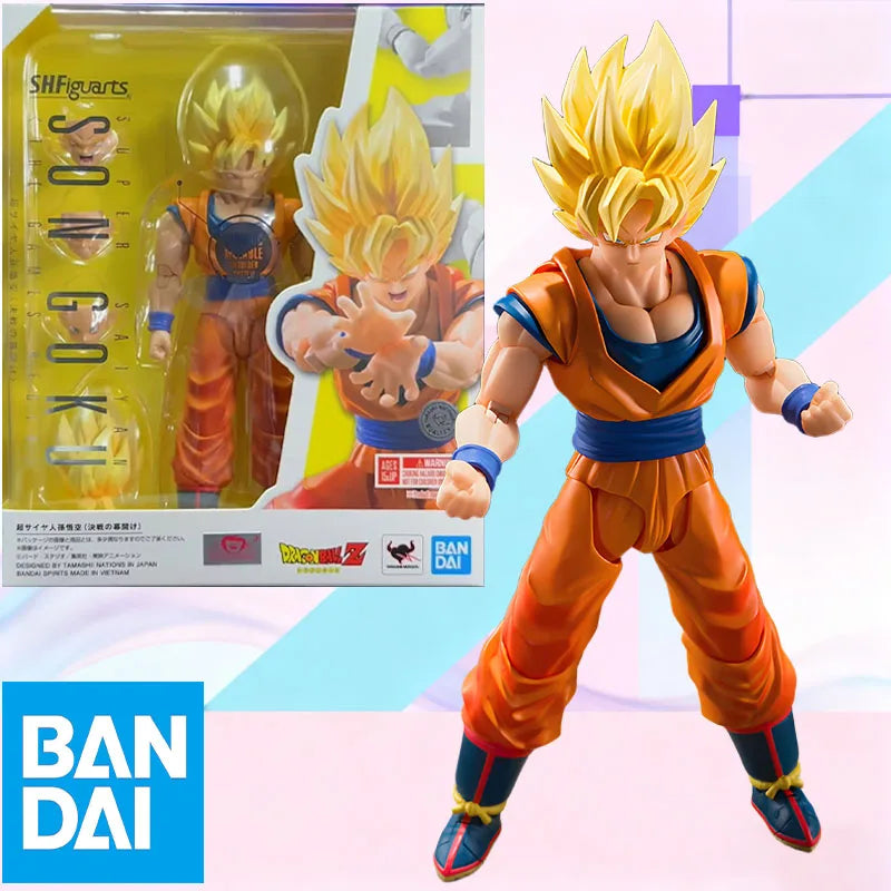 In Stock BANDAI Original Box S.H.Figuarts SUPER SAIYAN SON GOKU THE GAME BEGIN VEGETA SHF Action Figure Model Toy Gift for Kids