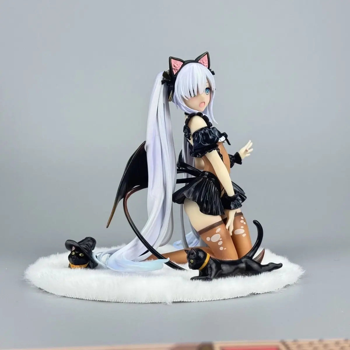 Azur Lane HMS Janus Figure HMS Janus Halloween Meow Dress Up Beautiful Girl Model Statue Doll Collection Decoration Toys Gifts