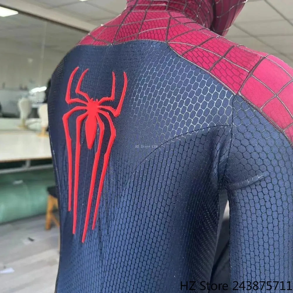 The Amazing Spider-man 2 Jumpsuit with Mask & Shoes 1:1 3D Webs Spider Logo Private Custom Handmade Spiderman Cosplay Suit