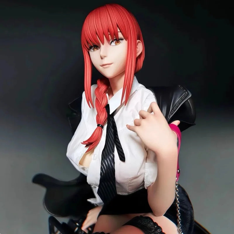 Anime Chainsaw Man Figure - 47cm Makima PVC Action Statue Collectible Model Toy for Desktop Ornaments Ideal Gift For All Ages