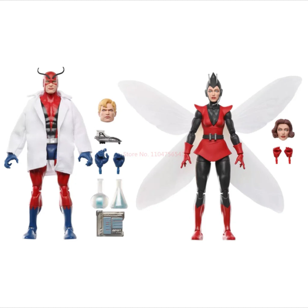 Marvel Legends Reprint Giant-Man Ant-Man Wasp 6-Inch Double Set Action Figures Movable Doll Toy Figurine for Kids