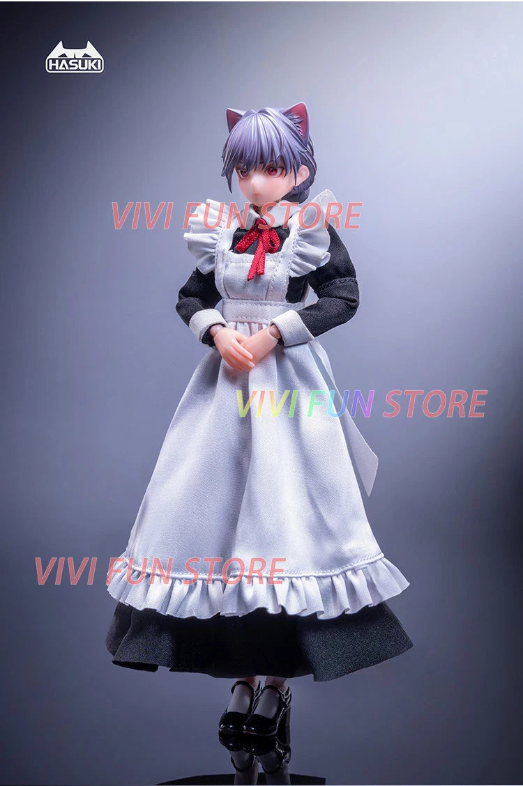 In Stock Hasuki PA010 FKEY Hackbuteer Model Toys 1/12 SCALE FIGURE POCKET ART Maid Beautiful Girl PA008 ROSEKNIGHT GLORIA
