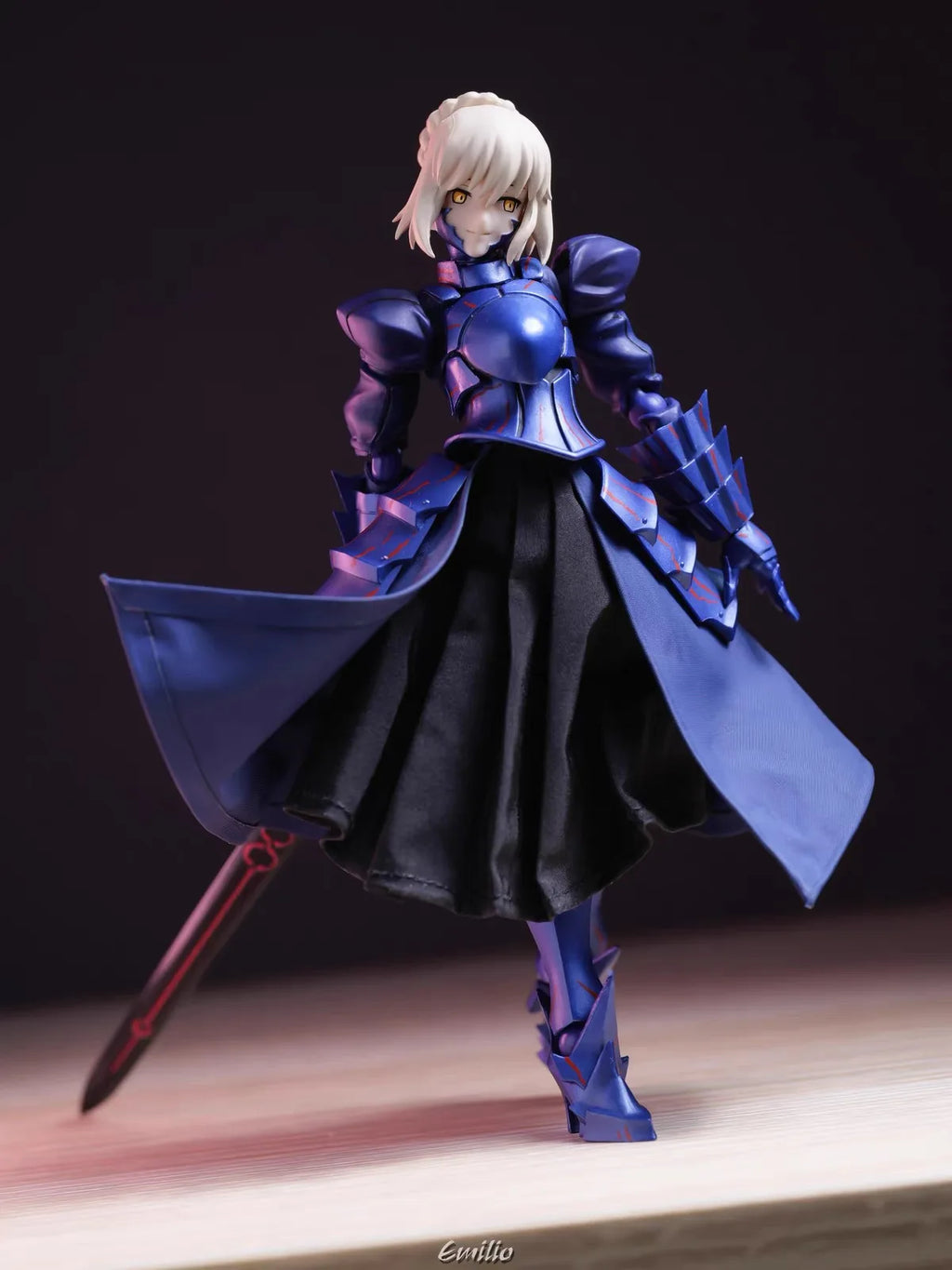 Figma Fate/Stay Night Black Saber Altria Cloth Skirt Anime Action Figur Model Accessories Toy Decoration No Figur