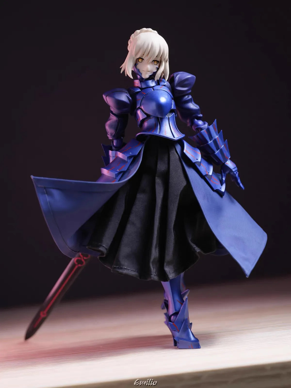 Figma Fate/Stay Night Black Saber Altria Cloth Skirt Anime Action Figur Model Accessories Toy Decoration No Figur