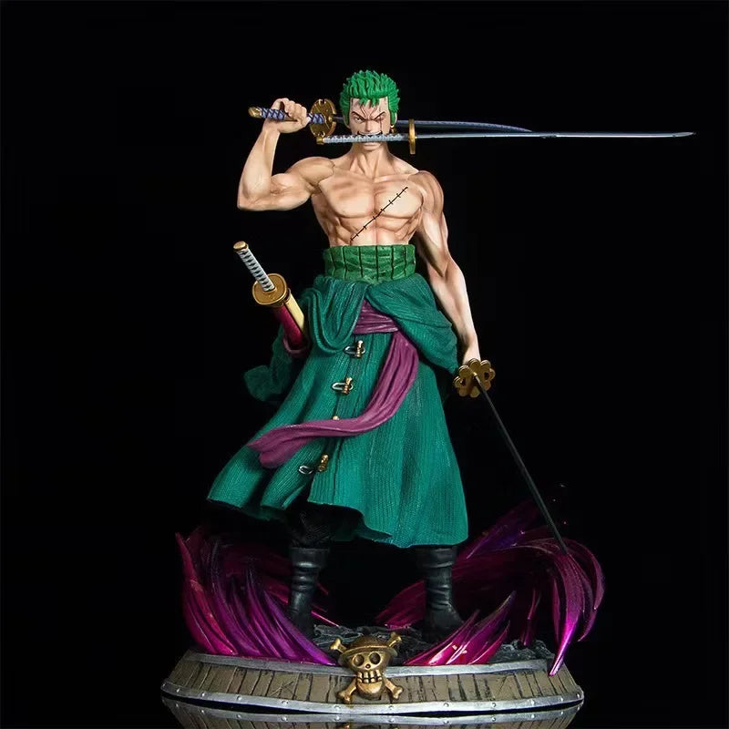 One Piece Phantom Roronoa Zoro Dreischwert-Stil Anime Figur Modell Statue Sammlung Desktop Geschenke Handgefertigte Modell Actionfigur