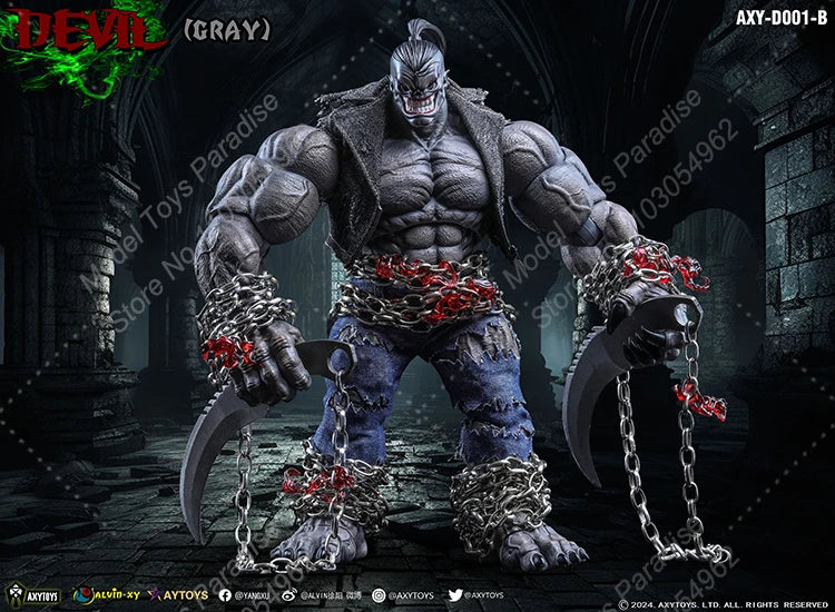 In Stock AXYTOYS AXY-D001-A 1/12 Men Soldier Devil Red Grey Orcs Demon Full Set 6inch Action Figure Collectible Toys Gifts