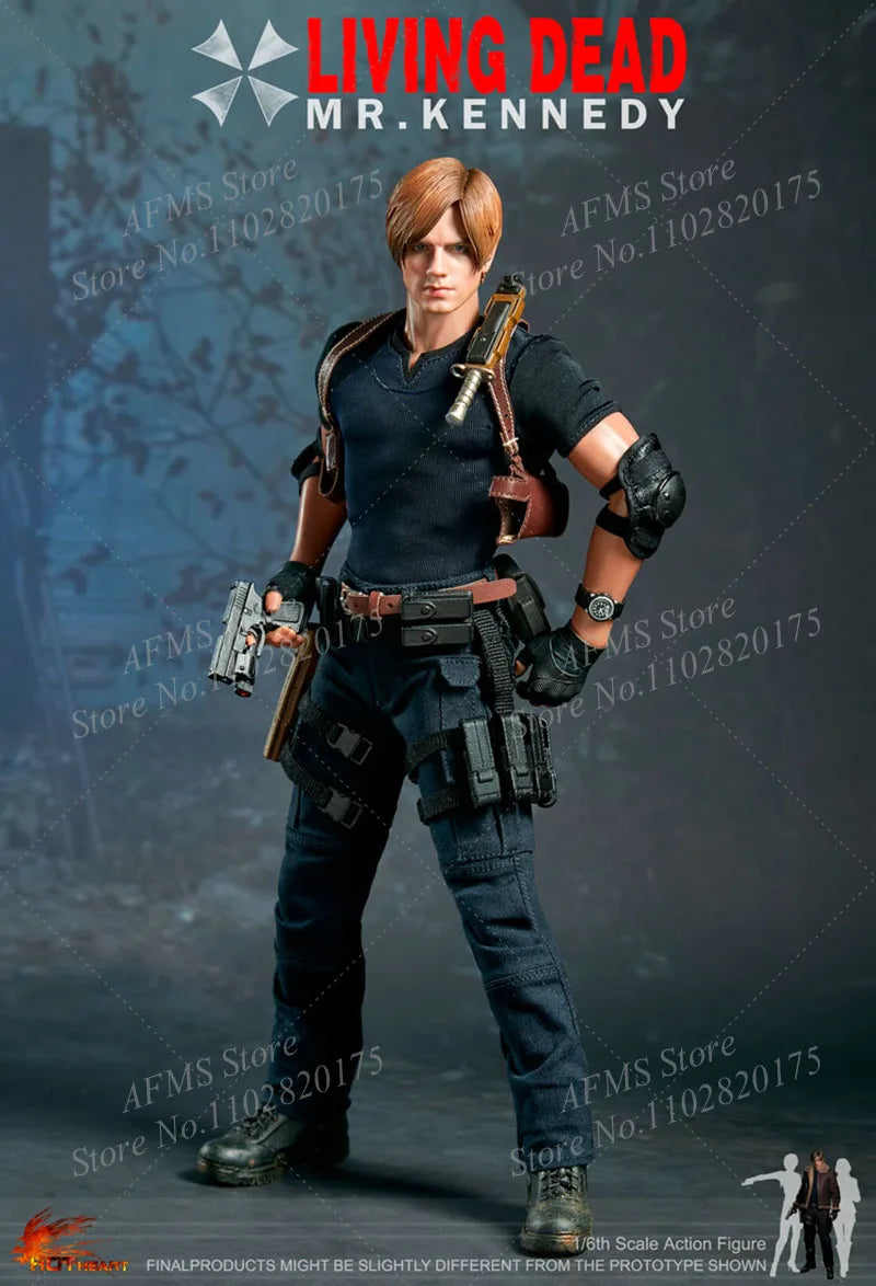 Hot Heart FD014 1/6 Scale Collectible Figure Mr.Kennedy Zombie Killer Leon 12Inch Men Soldier Action Figure Model