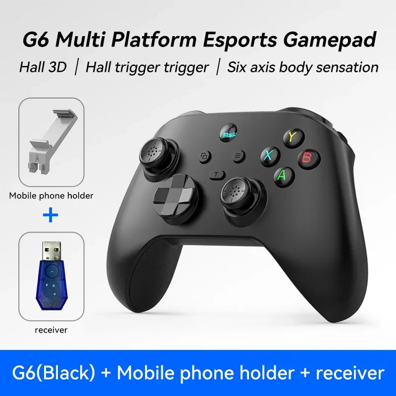 G6 Wireless Bluetooth Mobile Game Controller with Hall Trigger and Hall Joystick 2.4G Wireless Gamepad for Xbox One Xbox Seris