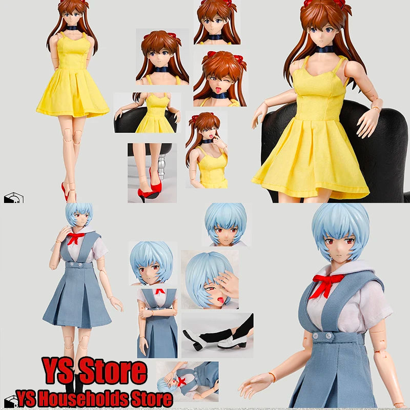 Skull Box Toys 1/6 Asuka Langley Soryu Ayanami Rei Anime Girl Cloth Action Figure EVA Fans Collectible 12" Soldier Model Doll