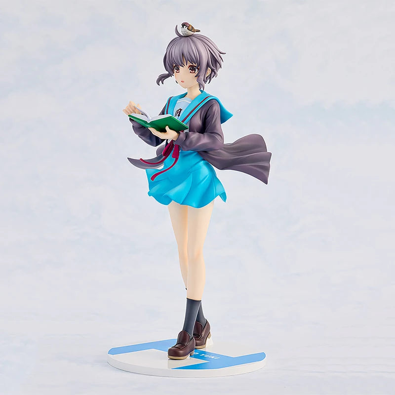Genuine Original KADOKAWA The Melancholy of Haruhi Suzumiya Nagato Yuki Anime Figure Collectible Model Doll Statuette Gifts