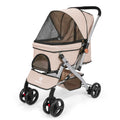 Faltbarer Kinderwagen für Katzen und Hunde, abnehmbar, leicht zu montieren, Transportbox für Haustiere mit Stoßdämpfung, zusammenklappbar, schmutzabweisend