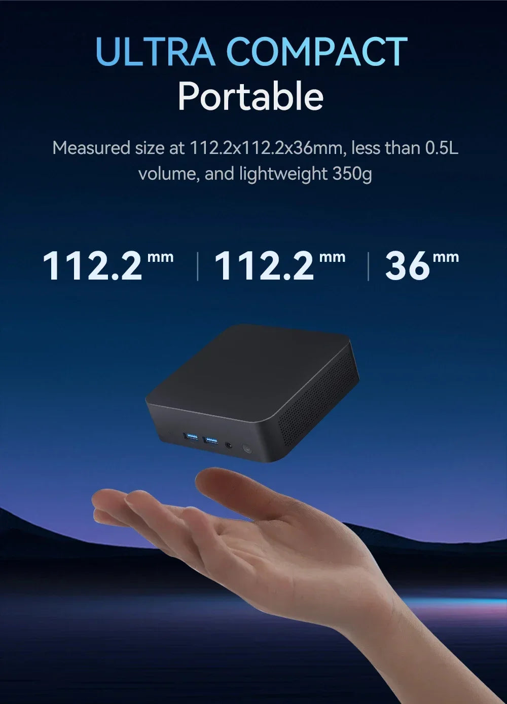 Gaming MINI PC Windows 11 Pro Intel Core i9 8950HK 16GB DDR4 2TB SSD Computer Wifi 6 UHD Grafik 1000Mbps Tragbarer Desktop-PC 