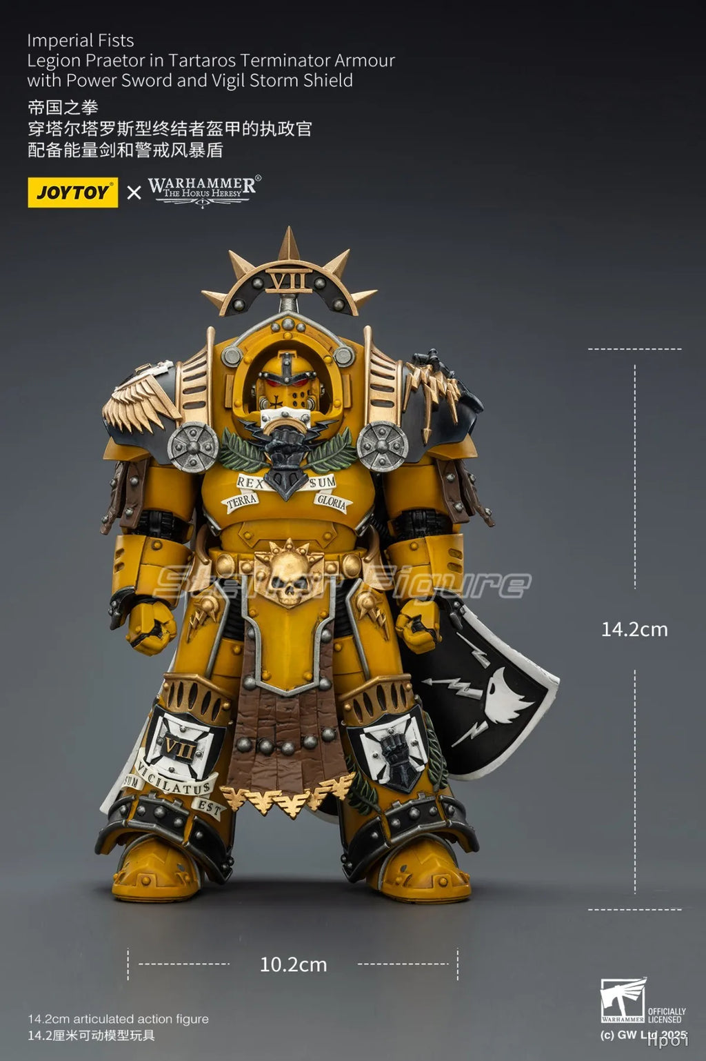 【SF】JOYTOY Warhammer 1/18 Action Figure Imperial Fists Legion Praetor in Tartaros Terminator Armour with Power Sword and Vigil