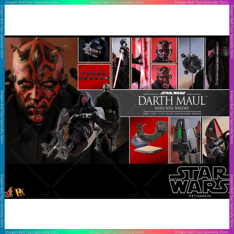 [In Stock] Original HOTTOYS HT 1/6 DX16 DX17 Star Wars Darth Maul Motorcycle Action Figure Toy