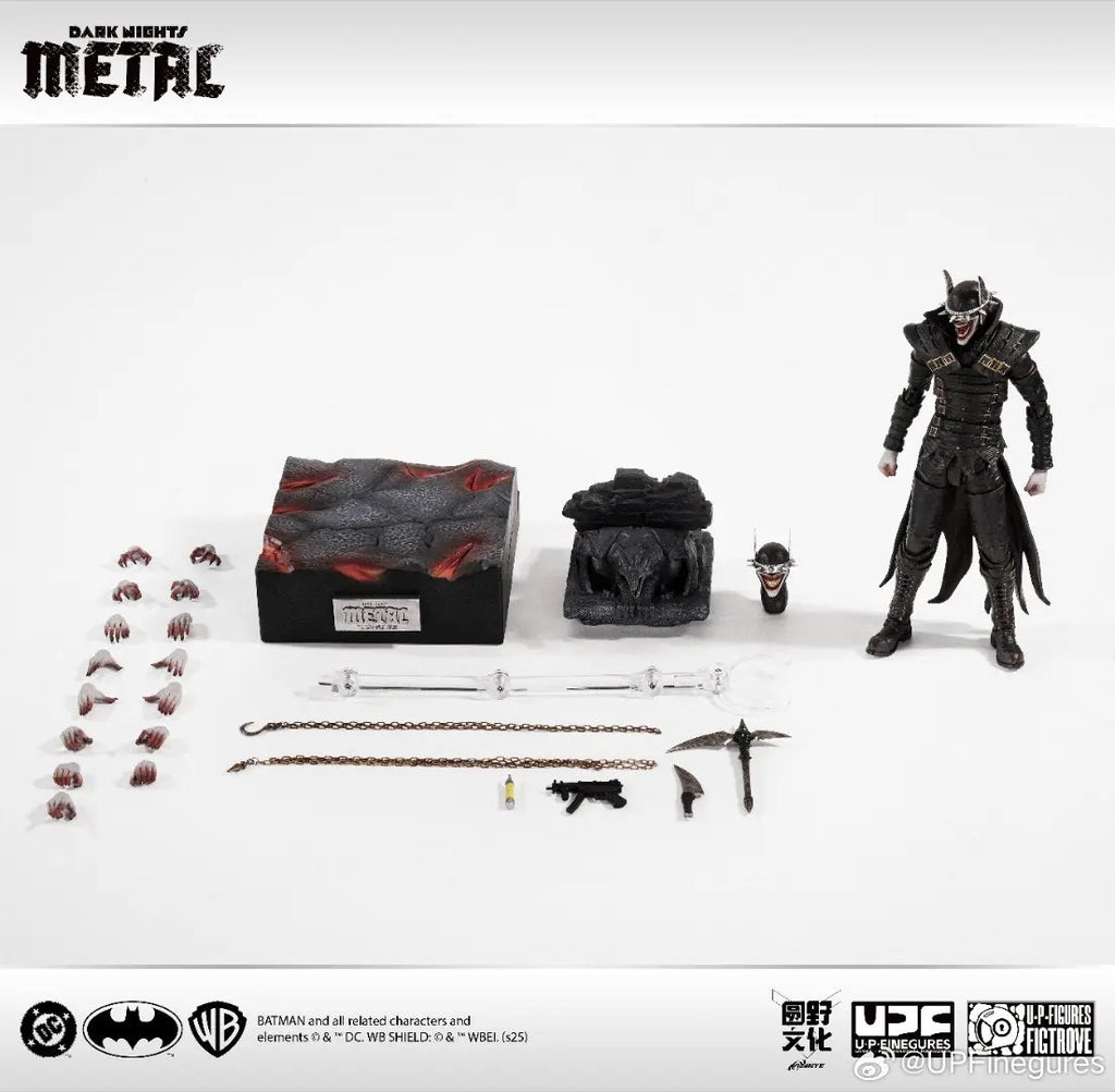 In Stock Original LPZZ UPFinegures Dark Night Metal Batman Laughing Bat Figure Model Collection Toy Gift