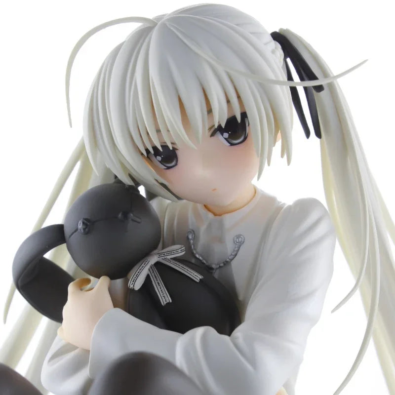 11.5CM Anime Cute Figure Kasugano Sora Where We Are Least Alone Sitting and Hugging The Rabbit PVC Model Collect Dolls Toys Gift