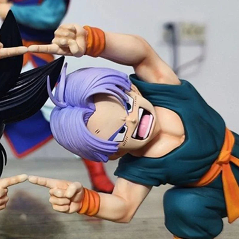 Dragon Ball Figuren Gotenks Trunks Kombinierte Körper-Actionfiguren PVC Anime-Kollektion 10 cm Modellspielzeug Peripherie-Ornamen-Geschenke